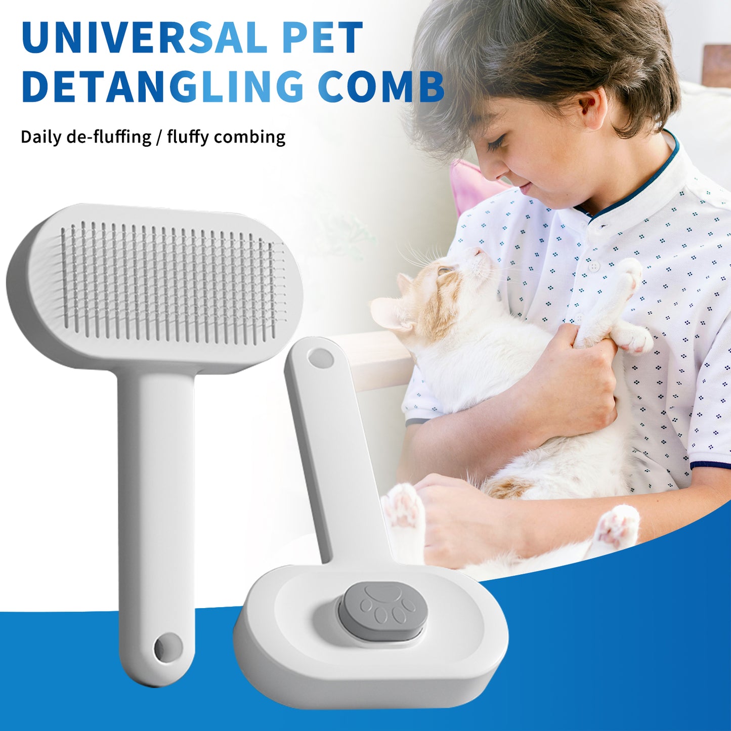 Effective universal comb for removing pet hair.