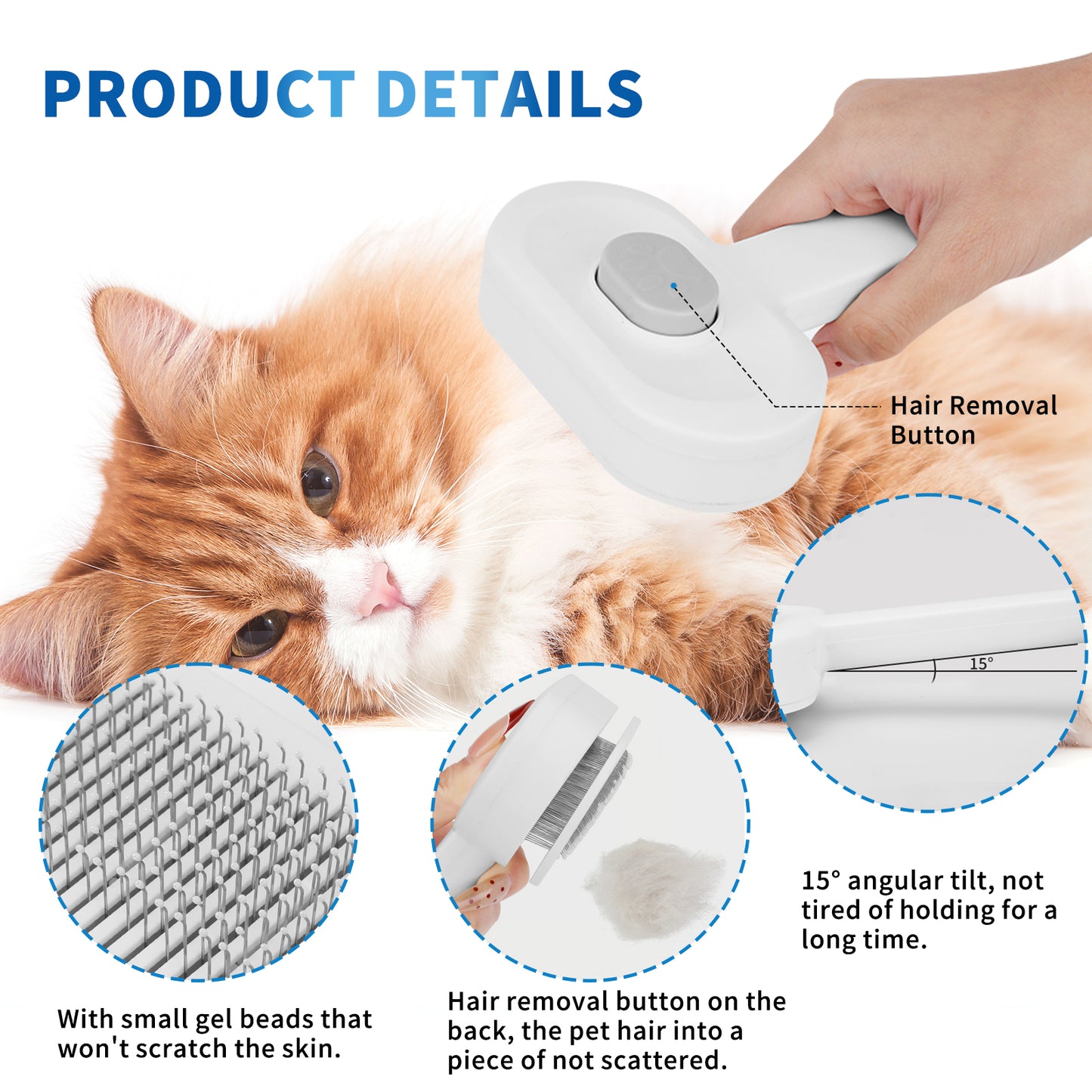 Effective universal comb for removing pet hair.
