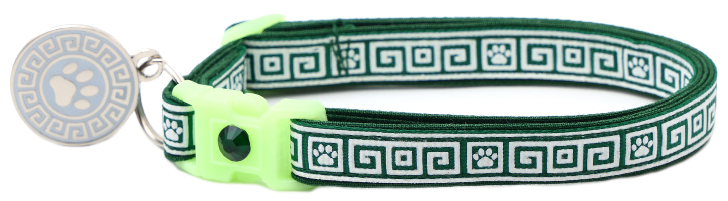 Greek Key Breakaway Cat Necklace