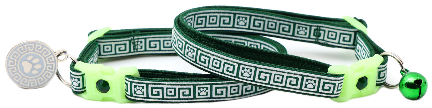 Greek Key Breakaway Cat Necklace