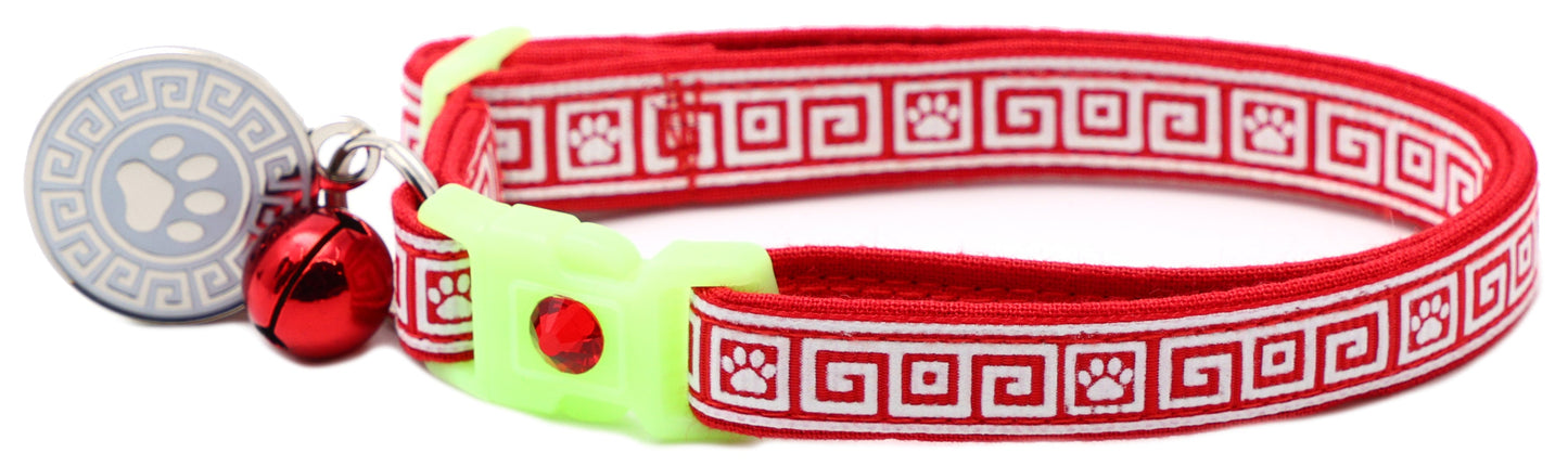 Greek Key Breakaway Cat Necklace
