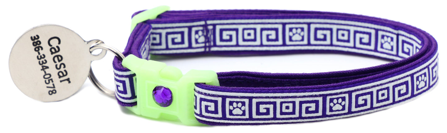 Greek Key Breakaway Cat Necklace