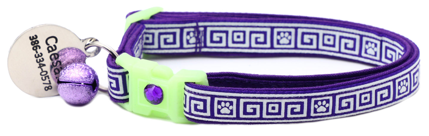 Greek Key Breakaway Cat Necklace