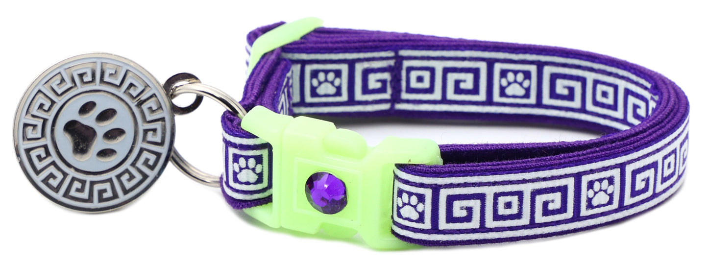 Greek Key Breakaway Cat Necklace