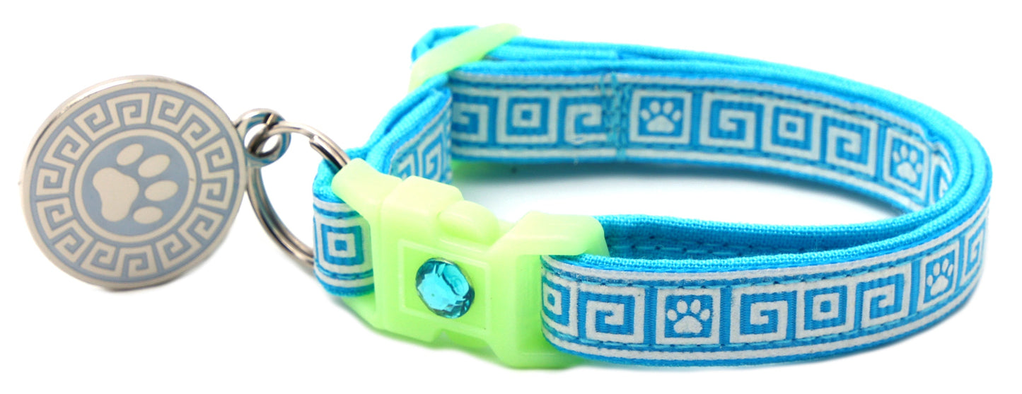 Greek Key Breakaway Cat Necklace