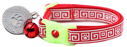 Greek Key Breakaway Cat Necklace