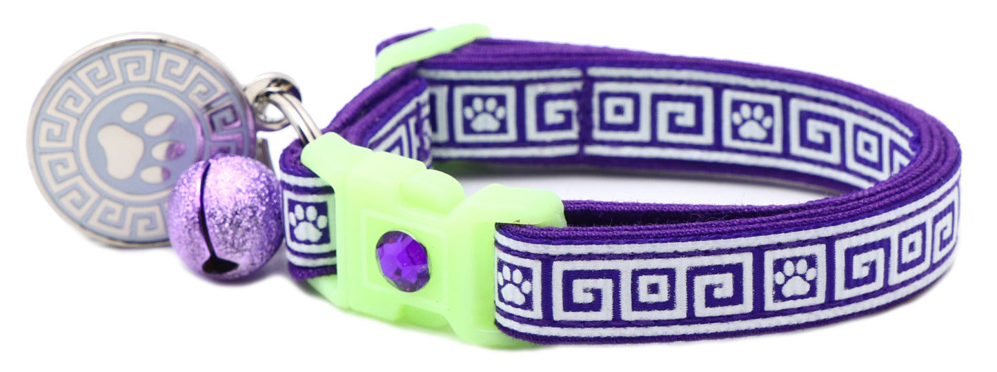 Greek Key Breakaway Cat Necklace
