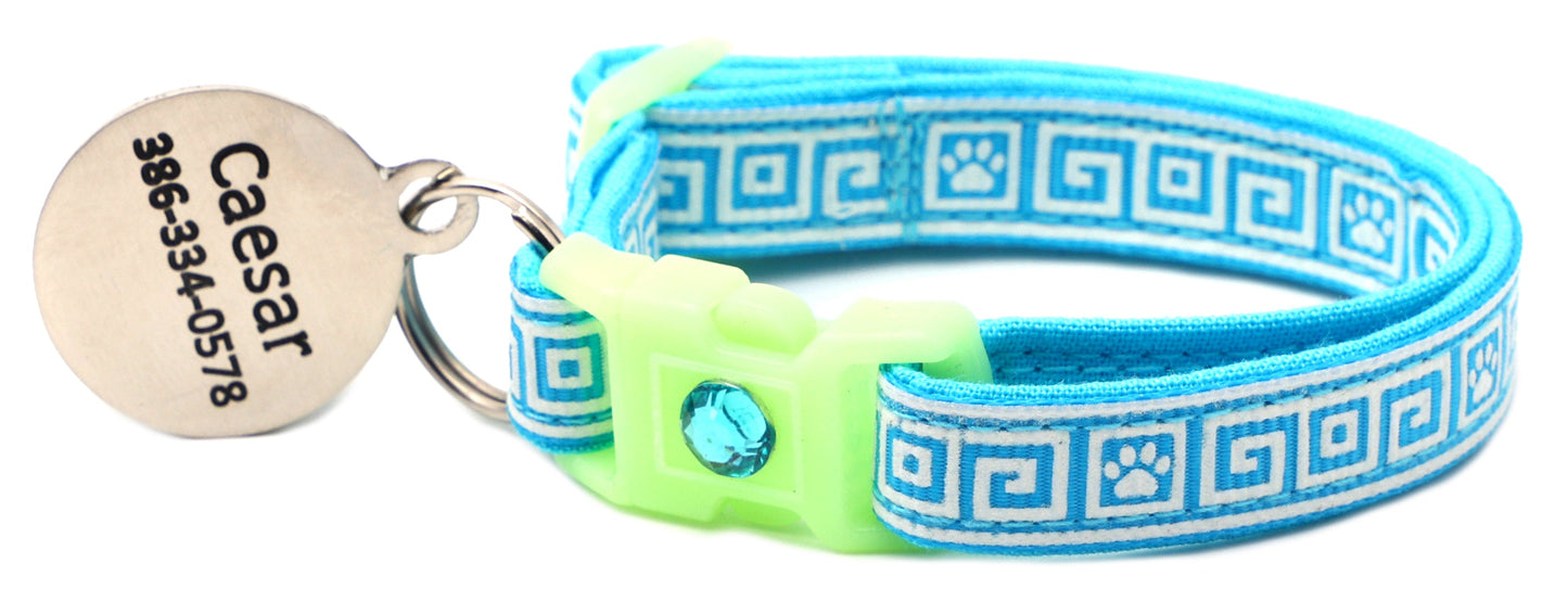 Greek Key Breakaway Cat Necklace