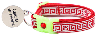 Greek Key Breakaway Cat Necklace