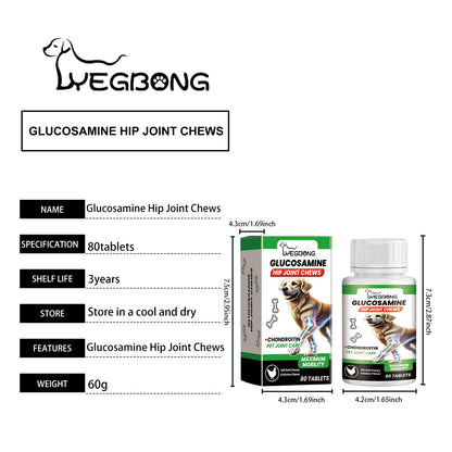 Pet Joint Chews Effectively Alleviating Joint Discomfort Enhance Vitality Deeply Nourish Cartilage Tissue Dog Joint Care Tablets