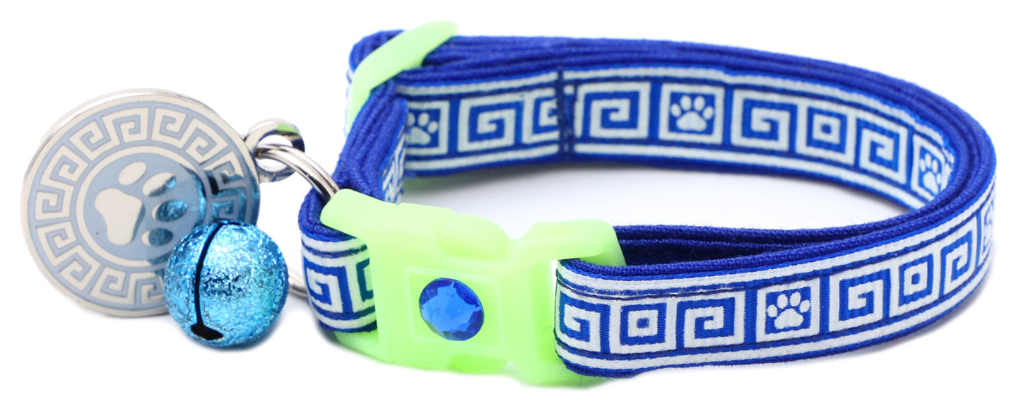 Greek Key Breakaway Cat Necklace